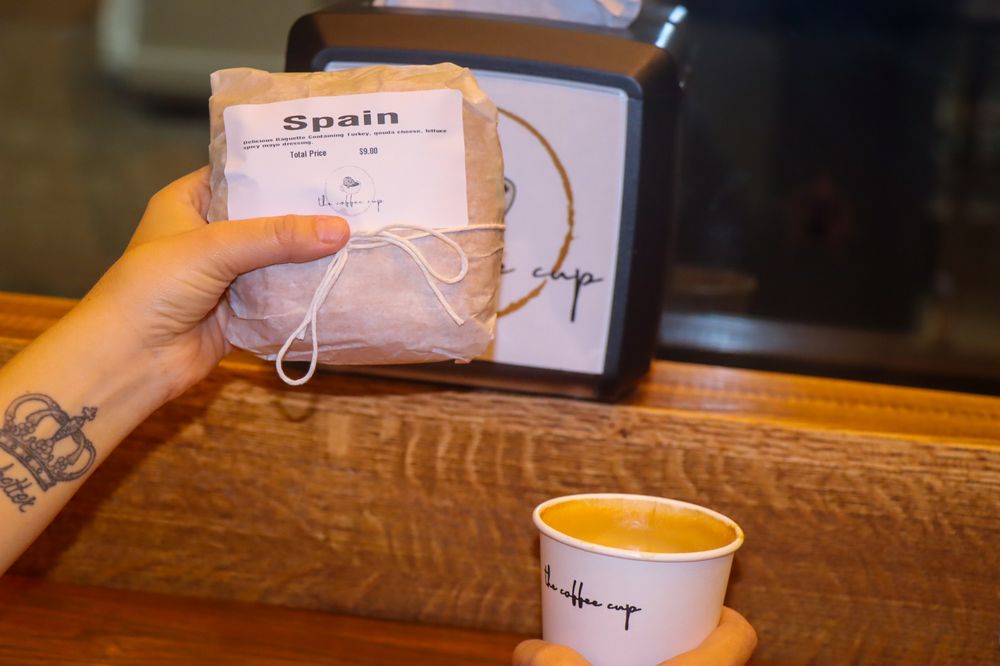 Artisan sandwich and espresso